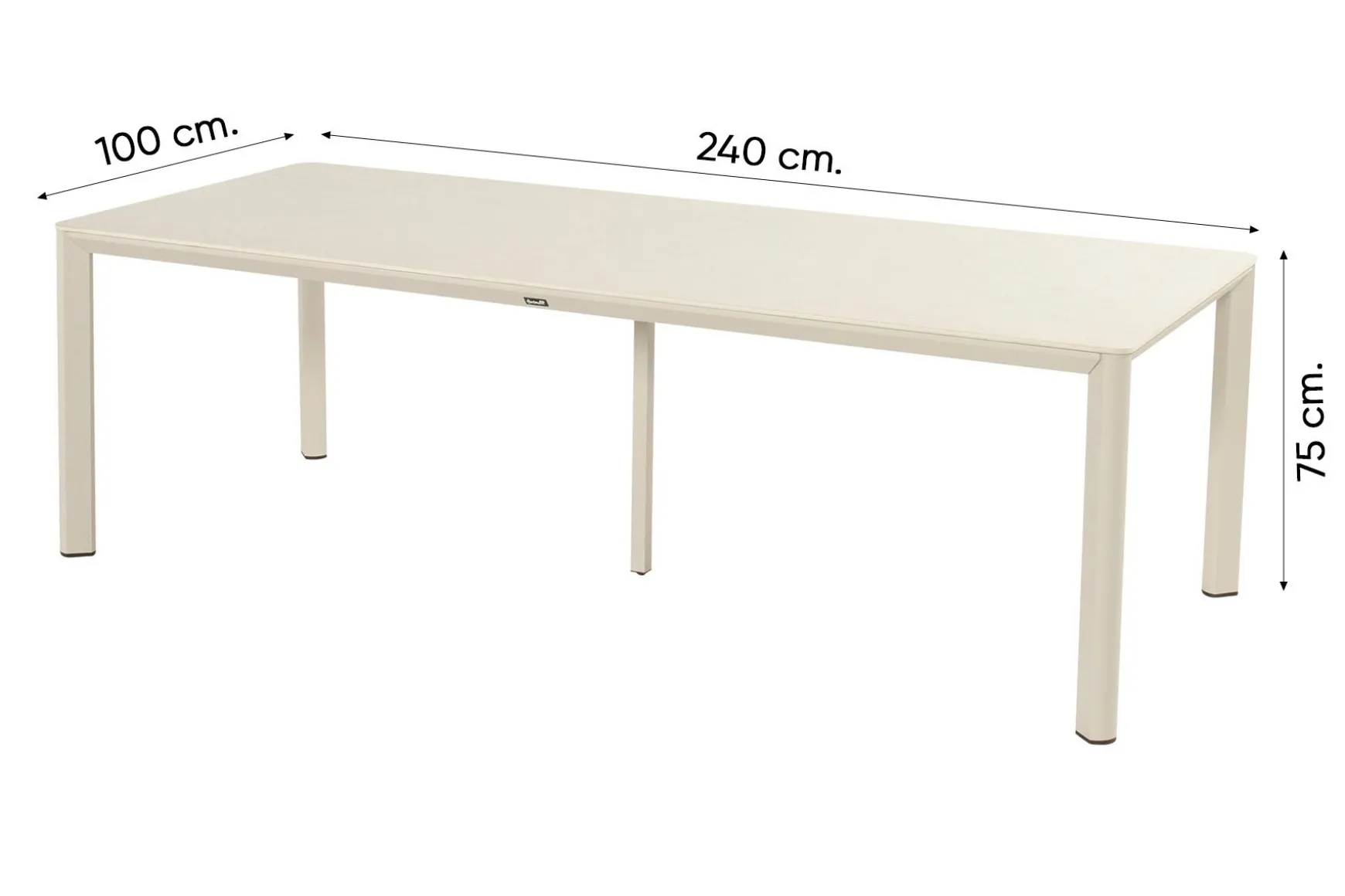Taste Calma/Hartman Kyra rope tuinset voor 6 personen 240x100 cm. - Latte