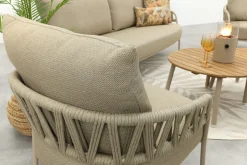 Taste Calma/Mindo tafels 5-zits stoel-bank loungeset- Latte