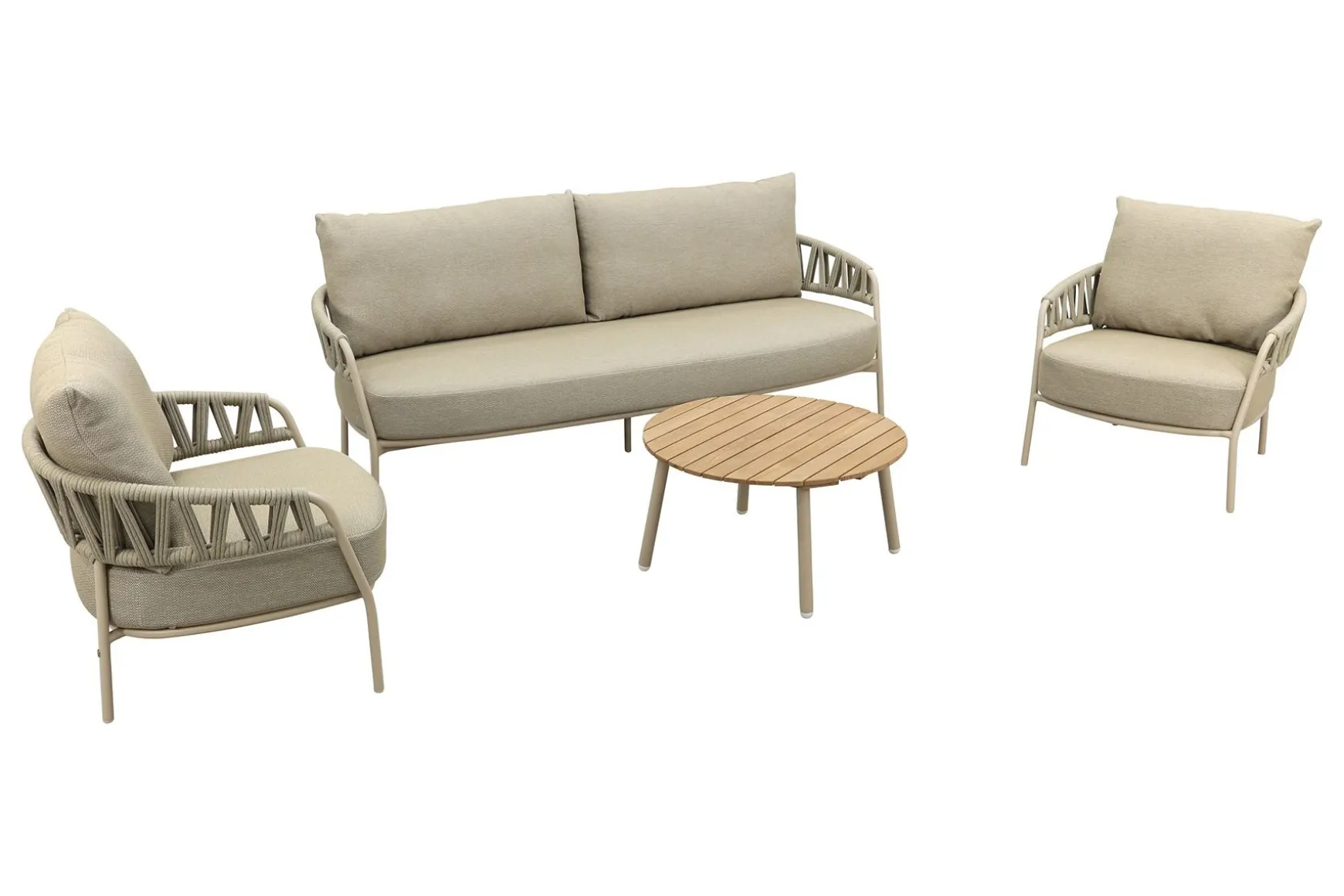 Taste Calma/Mindo 5-zits stoel-bank loungeset- Latte