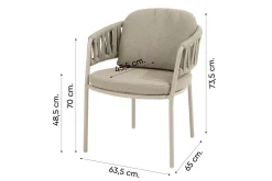 Taste Calma/Prado 8-persoons Deens ovale dining tuinset 300x110 cm. - Latte
