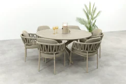 Taste Calma/Prado 6-persoons ronde dining tuinset Ø160 cm. - Latte