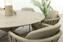Taste Calma/Prado 6-persoons ronde dining tuinset Ø160 cm. - Latte