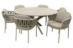 Taste Calma/Prado 6-persoons ronde dining tuinset Ø160 cm. - Latte