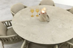 Taste Calma/Prado 6-persoons ronde dining tuinset Ø160 cm. - Latte