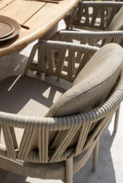Taste Calma/Prado 4-persoons ronde dining tuinset Ø130 cm. - Latte
