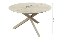 Taste Calma/Prado 4-persoons ronde dining tuinset Ø130 cm. - Latte
