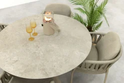 Taste Calma/Prado 4-persoons ronde dining tuinset Ø130 cm. - Latte