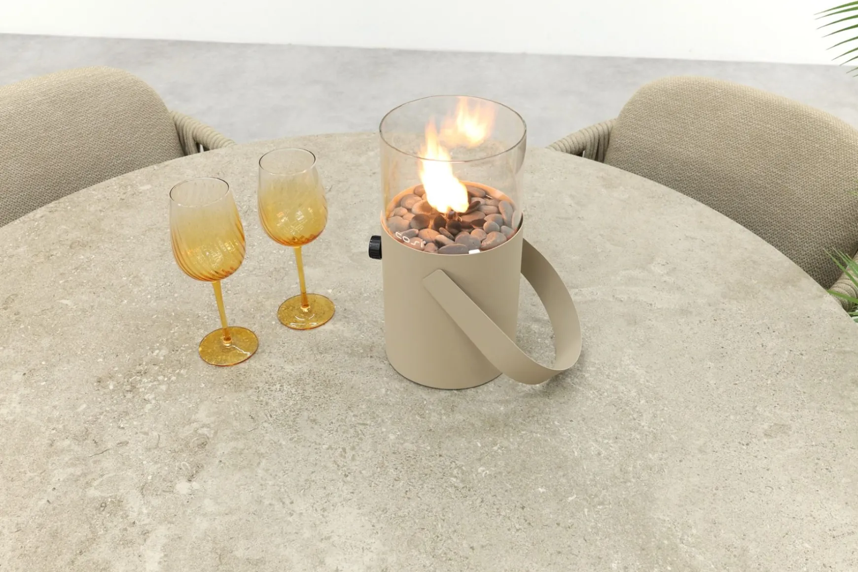 Taste Calma/Prado 4-persoons ronde dining tuinset Ø130 cm. - Latte