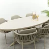 Taste Calma/Ventaro ovale tuinset voor 6 personen 240x115 cm. - Latte