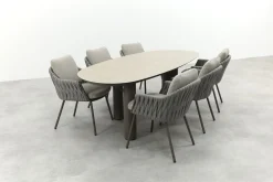 Taste Cannes/Denia 6-persoons organische tuinset 240x105 cm. - Terre
