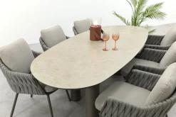 Taste Cannes/Denia 6-persoons organische tuinset 240x105 cm. - Terre