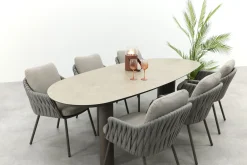 Taste Cannes/Denia 6-persoons organische tuinset 240x105 cm. - Terre