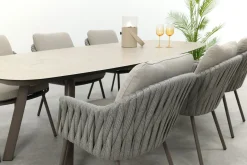 Taste Cannes/Manolo 6-persoons Deens ovale tuinset 240x103 cm. - Terre