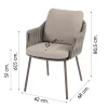Taste Cannes/Manolo 4-persoons Deens ovale tuinset 180x95 cm. - Terre