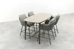 Taste Cannes/Manolo 4-persoons high dining barset 180x90 cm. - Terre