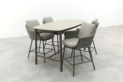 Taste Cannes/Manolo 4-persoons high dining barset 180x90 cm. - Terre