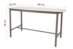 Taste Cannes/Manolo 4-persoons high dining barset 180x90 cm. - Terre