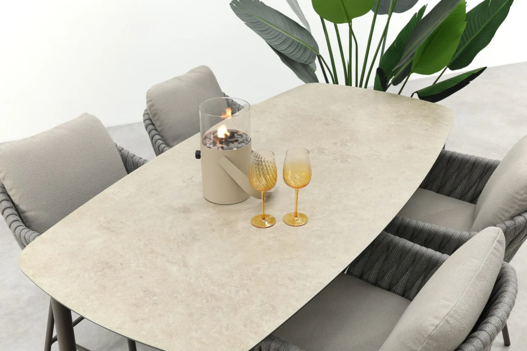Taste Cannes/Manolo 4-persoons high dining barset 180x90 cm. - Terre