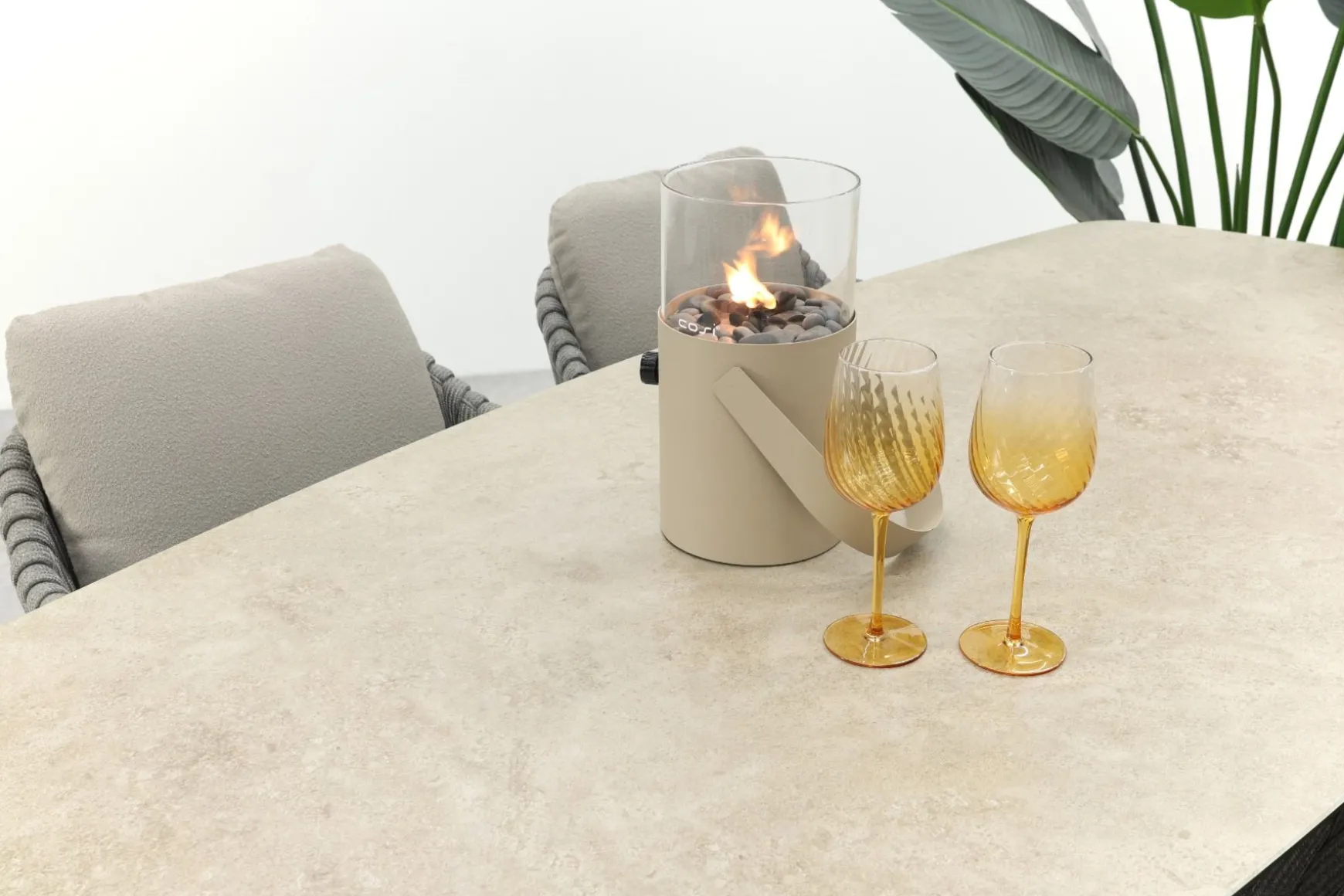 Taste Cannes/Manolo 4-persoons high dining barset 180x90 cm. - Terre