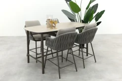 Taste Cannes/Manolo 4-persoons high dining barset 180x90 cm. - Terre