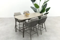 Taste Cannes/Manolo 4-persoons high dining barset 180x90 cm. - Terre