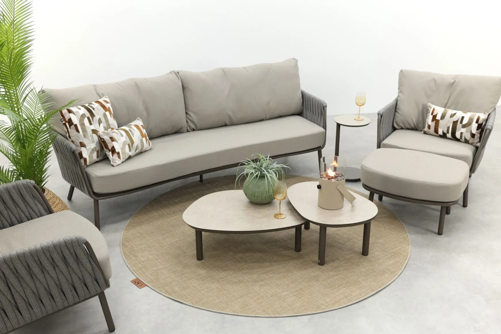 Taste Cannes/Monroe stoel-bank loungeset - Terre