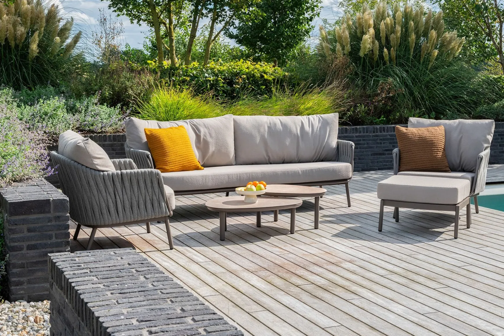 Taste Cannes/Monroe stoel-bank loungeset - Terre