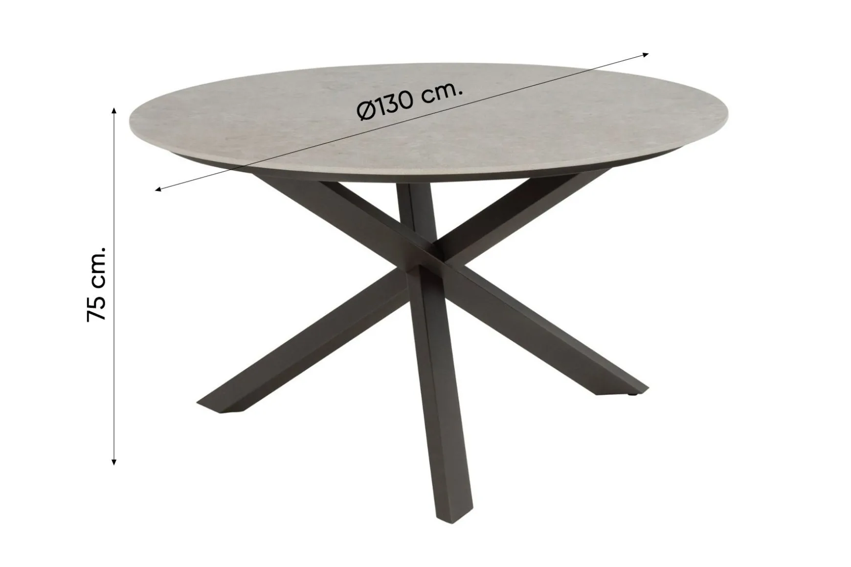 Taste Cannes/Prado 4-persoons ronde dining tuinset Ø130 cm. - Terre