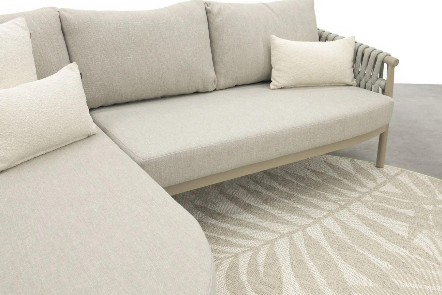 Taste Catalana organische loungebank chaise longue (rechts) - Latte OP=OP