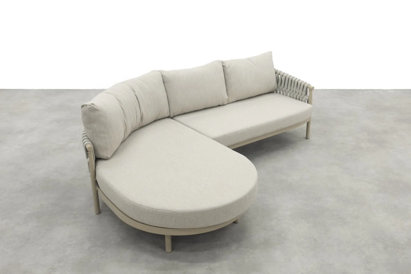 Taste Catalana organische loungebank chaise longue (rechts) - Latte OP=OP