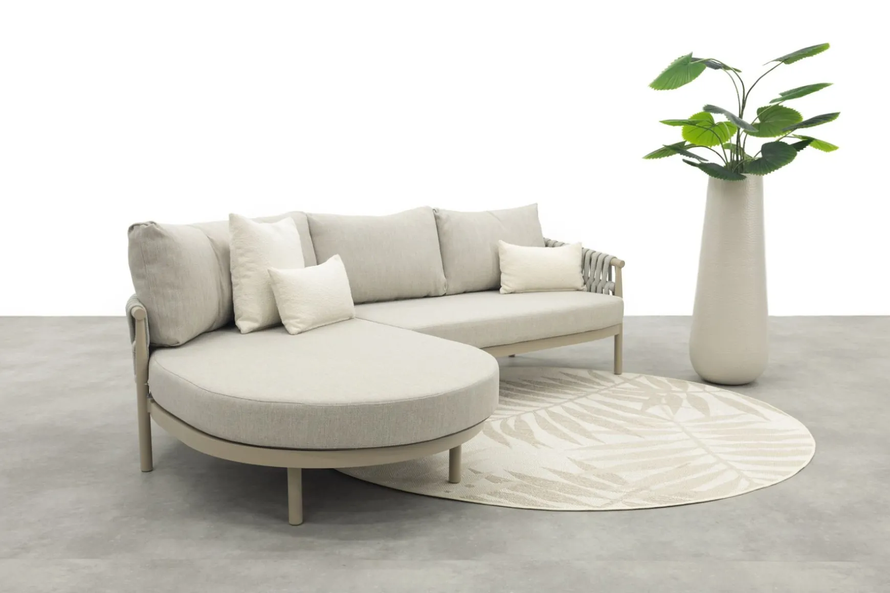 Taste Catalana organische loungebank chaise longue (rechts) - Latte OP=OP