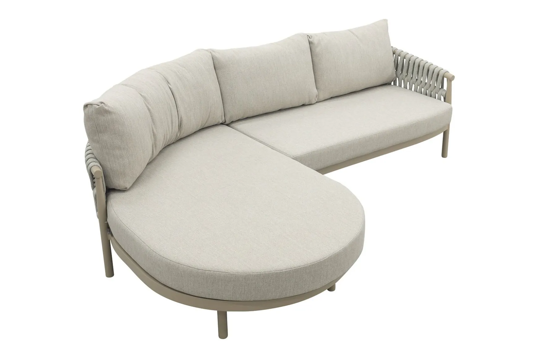 Taste Catalana organische loungebank chaise longue (rechts) - Latte OP=OP