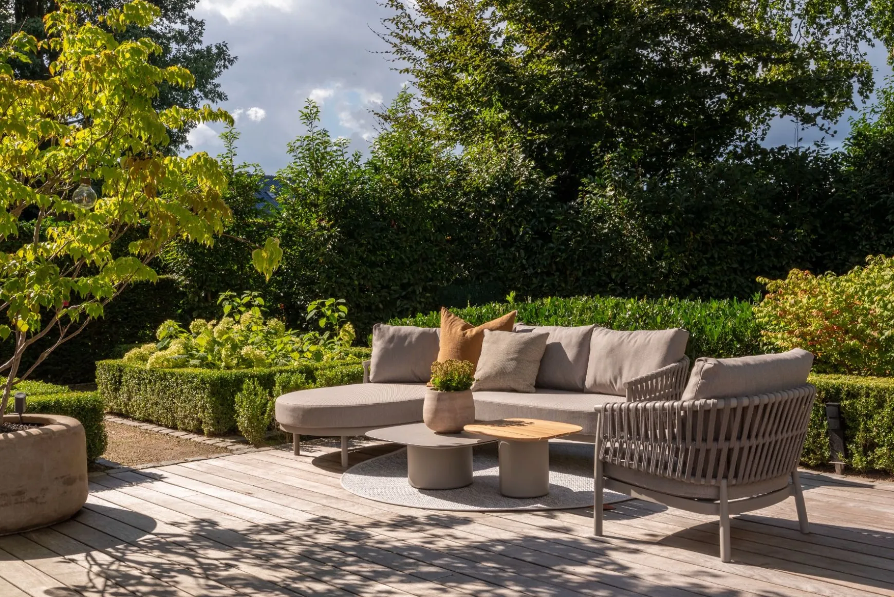 Taste Catalana organische loungebank chaise longue (rechts) - Latte OP=OP