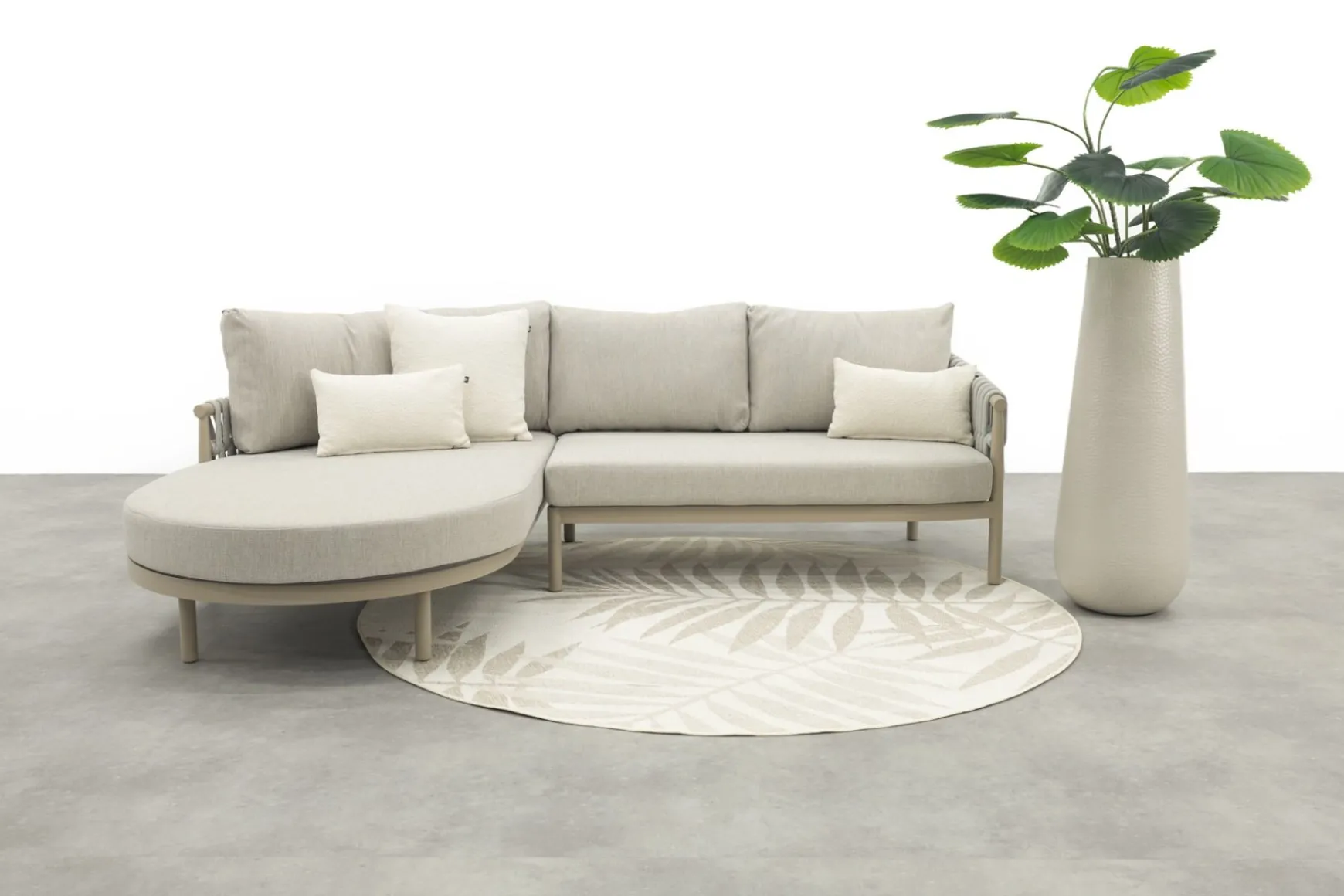 Taste Catalana organische loungebank chaise longue (rechts) - Latte OP=OP