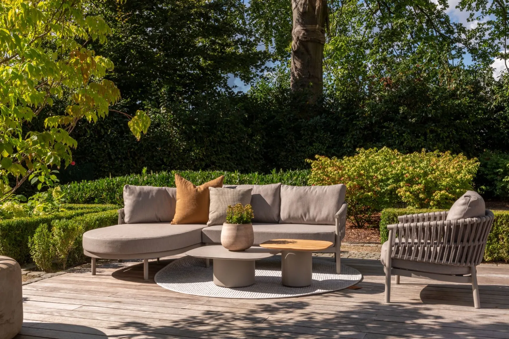 Taste Catalana organische loungebank chaise longue (rechts) - Latte OP=OP