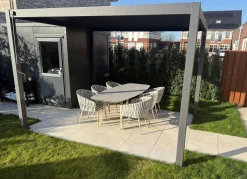 Taste Eva/Manolo 6-persoons Deens ovale dining tuinset 240x103 cm. - Latte