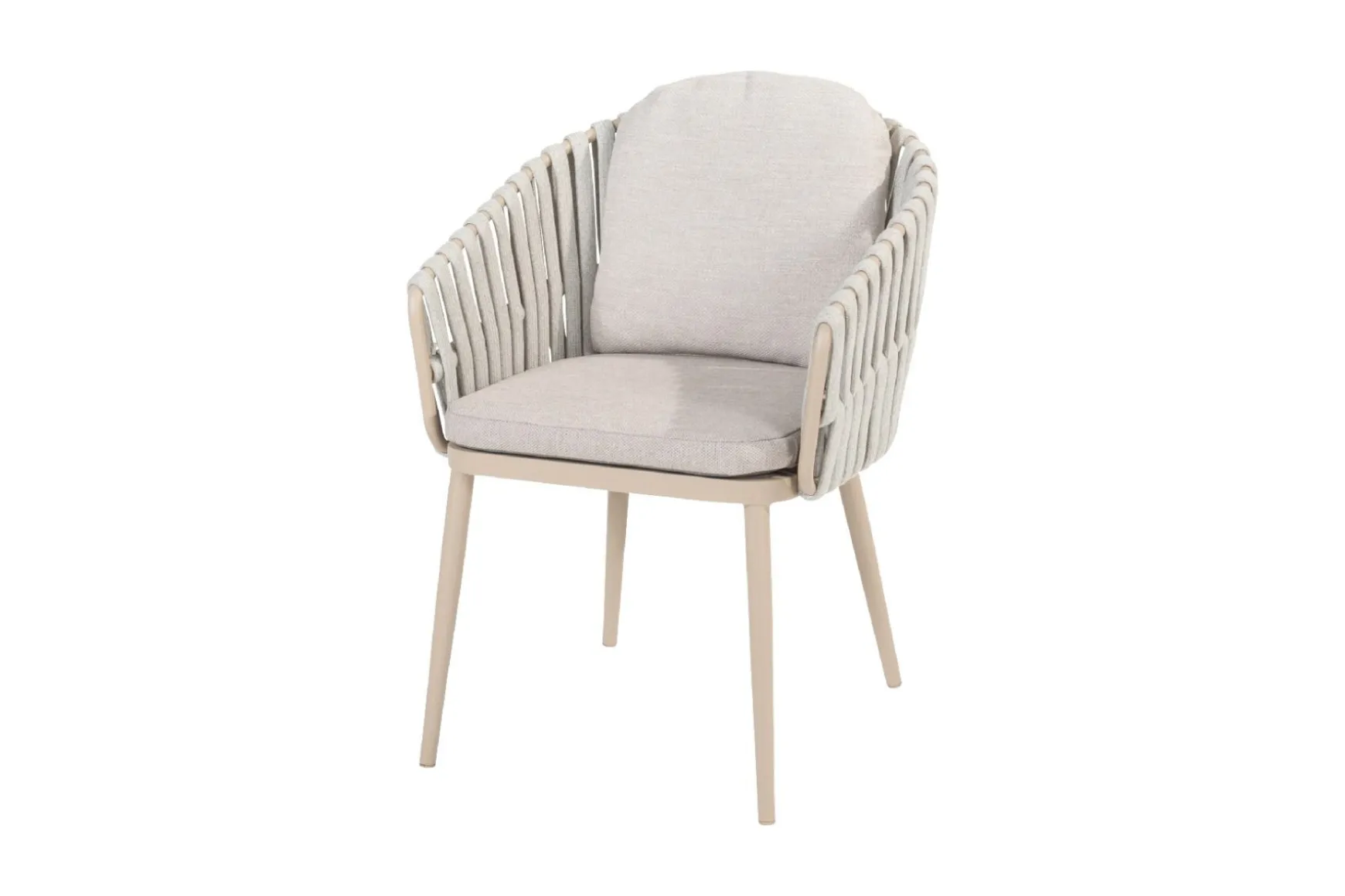 Taste Eva/Manolo 6-persoons Deens ovale dining tuinset 240x103 cm. - Latte
