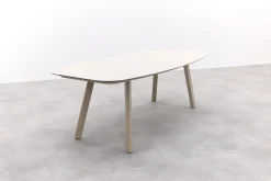 Taste Eva/Manolo 6-persoons Deens ovale dining tuinset 240x103 cm. - Latte