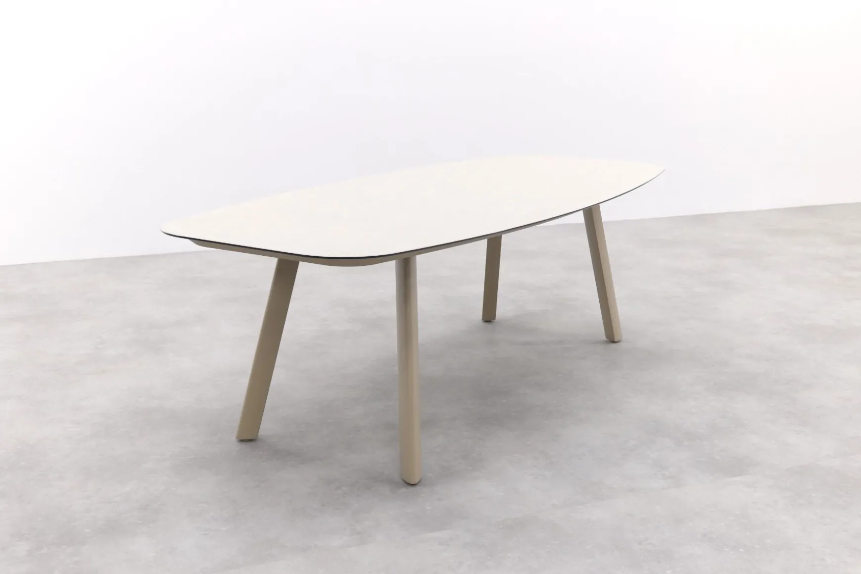 Taste Eva/Manolo 6-persoons Deens ovale dining tuinset 240x103 cm. - Latte