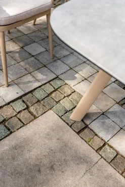 Taste Eva/Manolo 4-persoons Deens ovale dining tuinset 180x95 cm. - Latte