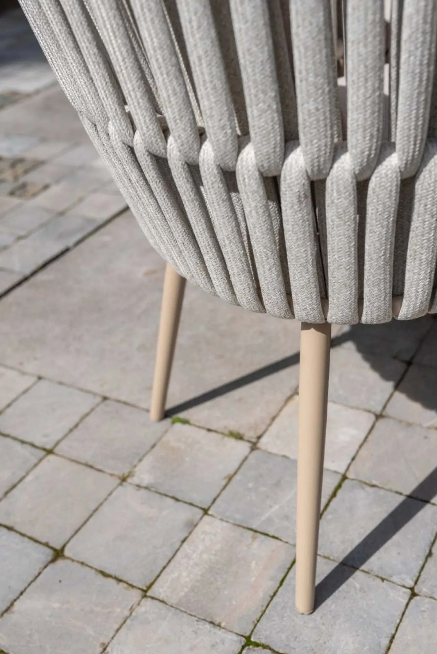 Taste Eva/Manolo 4-persoons Deens ovale dining tuinset 180x95 cm. - Latte