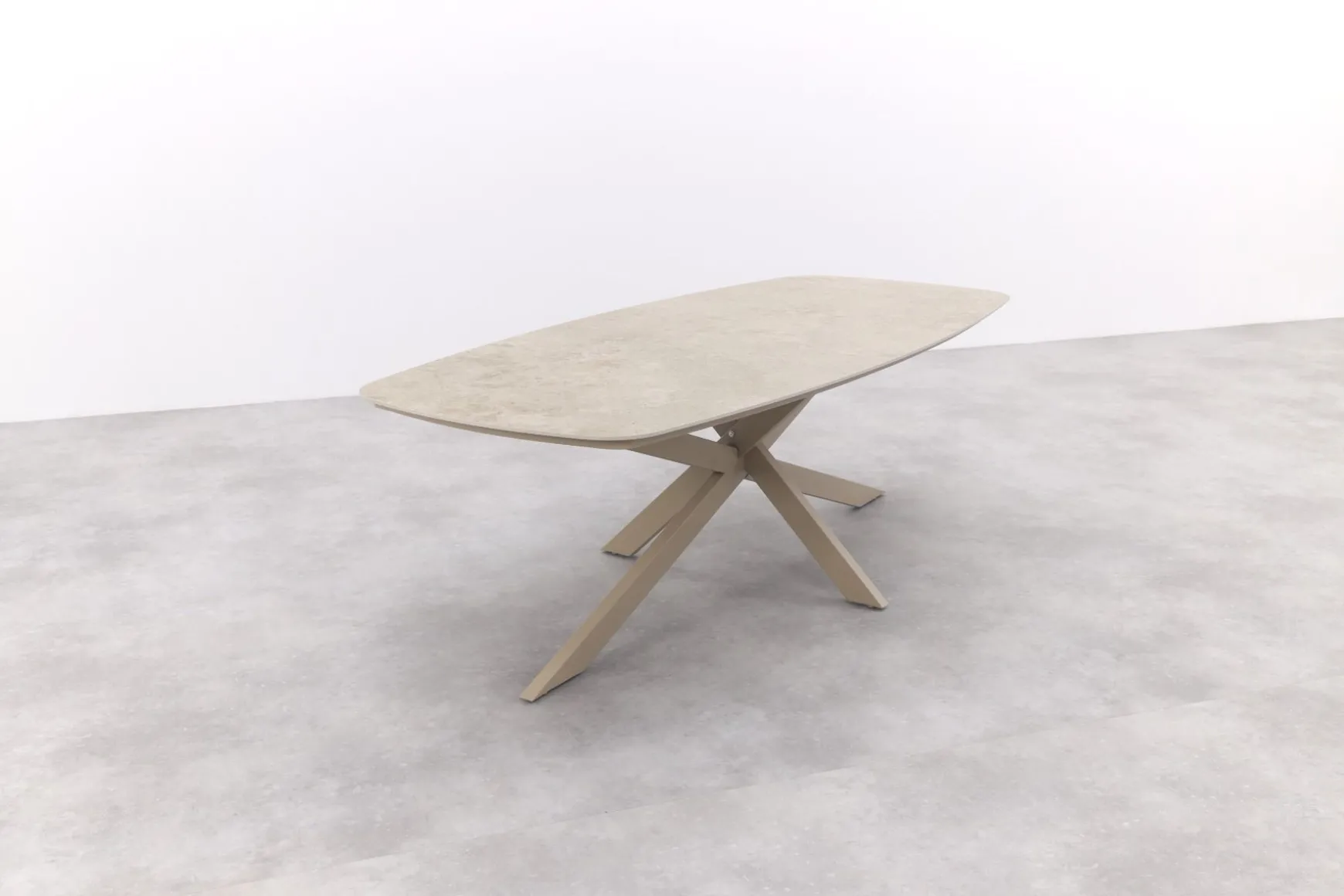Taste Eva/Prado Deens ovale 6-persoons tuinset 240x105 cm. - Latte