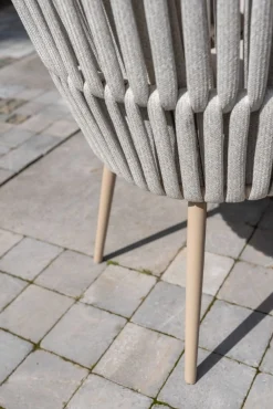 Taste Eva/Prado 4-persoons ronde dining tuinset Ø130 cm. - Latte