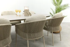 Taste Florence/Denia 6-persoons organische tuinset 240x105 cm. - Latte