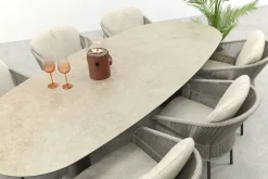 Taste Florence/Denia 6-persoons organische tuinset 240x105 cm. - Terre
