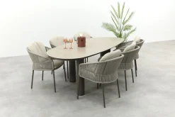 Taste Florence/Denia 6-persoons organische tuinset 240x105 cm. - Terre