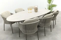 Taste Florence/Lecce organische tuinset voor 6 personen 240x120 cm. - Terre