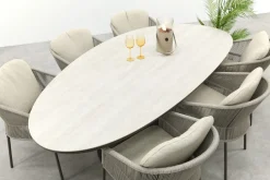 Taste Florence/Lecce organische tuinset voor 6 personen 240x120 cm. - Terre