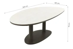 Taste Florence/Lecce organische tuinset voor 6 personen 240x120 cm. - Terre