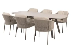 Taste Florence/Manolo 6-persoons Deens ovale tuinset 240x103 cm. - Terre